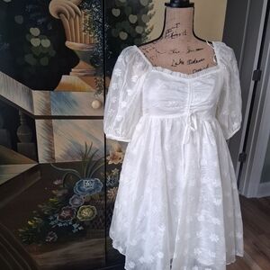 Altar'd State Ivory Lace Dress